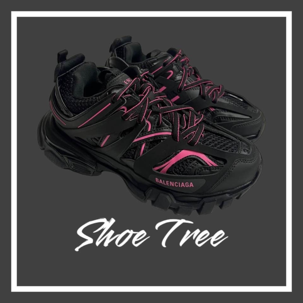 Balenciaga Track Trainer Runners Sneakers Women Size 5 Sneaker Pink Black